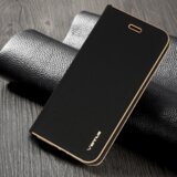  Premium preklopna torbica Samsung Galaxy A15 5G - črna z zlatim robom | Shoptok.si