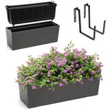 KADAX balkonski lonček za rože z vstavljivim stojalom za rože 19x56 cm + ročaji, (5000352992) | Shoptok.si