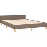  Posteljni okvir z vzglavjem taupe 140x190 cm blago, (20904119) | Shoptok.si