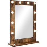 vidaXL ogledalo za toalet Dimljeni hrast Drvo, Staklo 70 x 50 x 18 cm Cijene