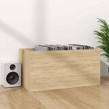 vidaXL Kutija za pohranu vinilnih ploča boja hrasta 71x34x36 cm drvena | shoptok.hr