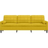  Trosjed s ukrasnim jastucima žuti 210 cm baršunasti | shoptok.hr