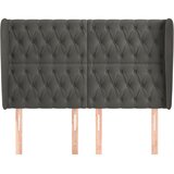  Uzglavlje s ušima tamnosivo 147x23x118/128 cm baršunasto | shoptok.hr