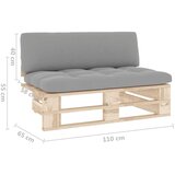  Srednja vrtna sofa od paleta od impregnirane borovine | shoptok.hr