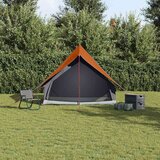  Obiteljski šator s krovom Siva i narančasta 220 x 220 x 184 cm | Eponuda.com