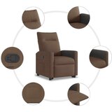  Naslonjač na podizanje od tkanine smeđi | shoptok.hr