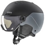 Kaciga UVEX WANTED VISOR PRO V black–silver matt-variomatic smoke S1-S3 Cene