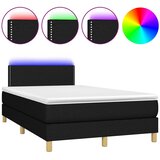  box spring s madracem LED crni 120 x 200 cm od tkanine | shoptok.hr