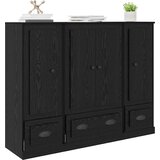  Highboard s ladicama 3 pcs Crni hrast Konstruirano drvo | shoptok.hr