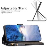 INORCO BF Style-19 za Realme C55 enobarvna usnjena torbica za telefon z žepom na zadrgo, pokrov stojala za denarnico, (22033419) | Shoptok.si