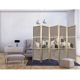  Japanski paravan - Crane dance - bright silhouettes of birds on a warm grey background with texture 225x172 | shoptok.hr
