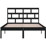  Posteljni okvir črn iz trdnega lesa 150x200 cm 5FT, (20788090) | Shoptok.si