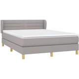  Box spring s madracem svjetlosivi 140x200 cm od tkanine | shoptok.hr
