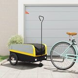 vidaXL Prikolica za bicikl crno-žuta 45 kg željezna Cijene