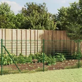 vidaXL Ograda od žičane mreže sa šiljastim držačima zelena 0 8 x 25 m