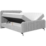 MID.YOU POSTELJA Z VZMETNICO 160 cm x 200 cm , les, tekstil, leseni material siva | Shoptok.si