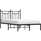 Metalni okvir za krevet s uzglavljem crni 120x190 cm | shoptok.hr