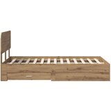  Okvir za krevet s ladicama Umjetnički hrast 120 x 190 cm | shoptok.hr
