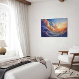  Slika - Sunset Over a Cloudy Sea: A Wonderful Symphony of Colors 120x80 | shoptok.hr