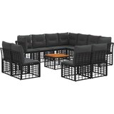  Zunanja garnitura za sedenje 12 pcs Črna in Temno siva, (5000271189) | Shoptok.si