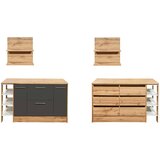 RESPEKTA Kuhinja s otokom Hilde (Širina: 150 cm, Siva, Mat, Bez električnih uređaja) | shoptok.hr