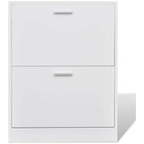 vidaXL Bela lesena omarica za čevlje z 2 predelkoma, (20619881) | Shoptok.si