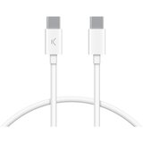 Ksix kabel za punjenje i prijenos podataka, USB-C na USB-C 20W, USB 3.0, 1.0m | shoptok.hr