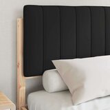 vidaXL Posteljni okvir z oblazinjenim vzglavjem Črna 140 x 200 cm | Shoptok.si