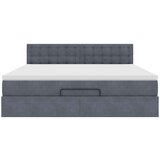vidaXL Otomanski posteljni okvir z vzmetnico temno siv 180x200cm žamet | Shoptok.si
