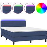 The Living Store Box spring postelja z vzmetnico LED modra 140x190 cm blago - Box Spring Postelja, (21521157) | Shoptok.si