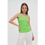 Marisse Green Ribbed Top Cene