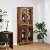  Highboard 2 pcs Staro drvo Inženjerska drva i staklo | shoptok.hr
