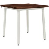  90 x 90 x 75 cm Čvrsto drvo akacije Tamno smeđa i bijela | shoptok.hr