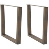  Noge za blagovaonski stol V-oblik 2 kom Prirodni čelik 80 x (72-73,3) cm Čelik | shoptok.hr