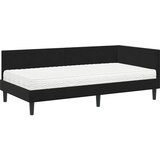  Kutni krevetni okvir s madracem 2 kom. Crna 80 x 200 cm Baršun | shoptok.hr
