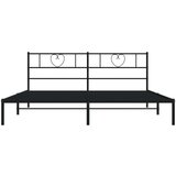 Metalni okvir za krevet s uzglavljem crni 183x213 cm | shoptok.hr