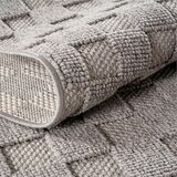Ay Yildiz RAVNO TKANA PREPROGA HELIX 120/170 cm tkano srebrne barve | Shoptok.si