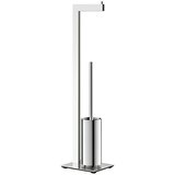 Zack Linea Garnitura WC četka s držačem papira (Visina: 72,5 cm, Plemeniti čelik, Sjaj) | shoptok.hr