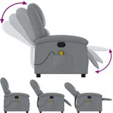  Masažni naslonjač od tkanine svjetlosivi | shoptok.hr