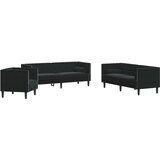  Kauč za dnevni boravak 3 pcs Crna 194 x 74,5 x 70,5 cm Baršun | Eponuda.ba