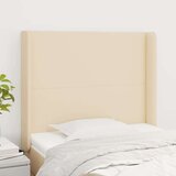  Uzglavlje s ušima krem 93x16x118/128 cm od tkanine Cijene