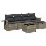 vidaXL 6-dijelni set vrtnih sofa od poliratana s jastucima svjetlosivi | shoptok.hr