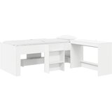  Krevet za djecu s visokim okvirom i stolom Bijela 75 x 190 cm | Shoptok.si
