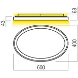  Redo 01-3807 - NOBU prigušiva stropna lampa LED/60W/230V zlatna | Eponuda.com