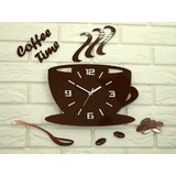 Zidni satovi coffe time 3D copper copper (moderni zidni sat)