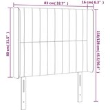  Posteljno vzglavje roza 83x16x118/128 cm žamet | Shoptok.si