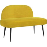  Oblikovana klupa s naslonjačem Žuta 110 x 60 x 76 cm Baršun | shoptok.hr