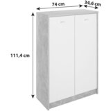 Mömax komoda 4-you new, siva, bela | Shoptok.si
