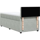 Box spring krevet s madracem svjetlosivi 80 x 200 cm baršunasti | shoptok.hr