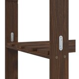  Stojalo s policami 3-nadstropno rjavo 60x38x90cm trdna borovina | Shoptok.si